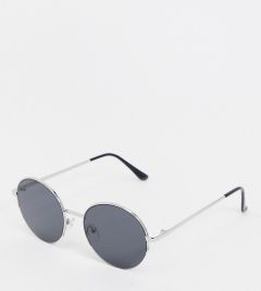 Большие круглые солнцезащитные очки в серебристой оправе с дымчатыми стеклами эксклюзивно от South Beach-Серебряный