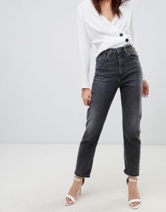 Выбеленные черные джинсы в винтажном стиле ASOS DESIGN farleigh-Черный