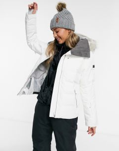 Белая лыжная куртка Roxy Clouded-Белый