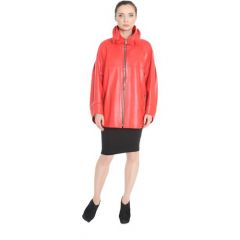 Кожаная куртка CARNELLI, размер 46, красный