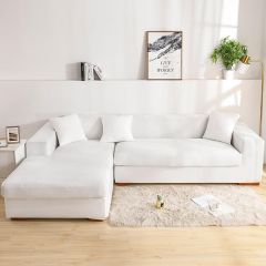 Однотонный эластичный чехол для дивана без подушки