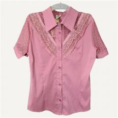 Школьная блуза, размер 140, розовый