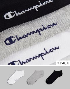 Набор из 3 пар спортивных носков серого, белого и черного цвета Champion-Разноцветный