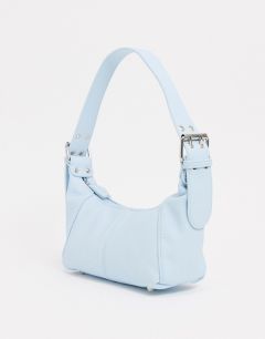 Голубая сумка на плечо с пряжками ASOS DESIGN-Синий