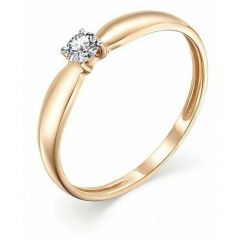 Кольцо помолвочное АЙМИЛА, красное золото, 585 проба, бриллиант
