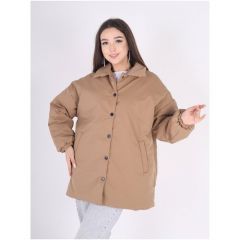 Джинсовая куртка , размер 48-50 (L), бежевый