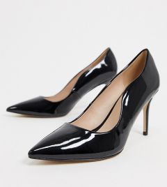 Черные туфли-лодочки на каблуке для широкой стопы Miss KG-Черный цвет