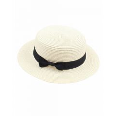 Шляпа , размер 57, белый, бежевый