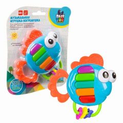 Развивающая игрушка BONDIBON Рыбка-пианино ВВ3920, синий/оранжевый