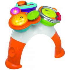 Развивающая игрушка Chicco Музыкальный столик Rock Band, белый/оранжевый/голубой/серый