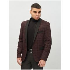 Пиджак DELMONT, размер (54)2XL, черный, бордовый