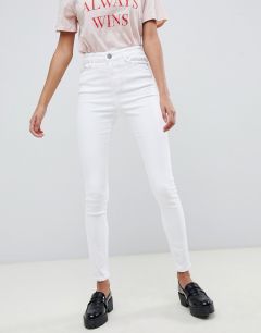 Белые джинсы скинни с завышенной талией ASOS DESIGN Ridley-Белый