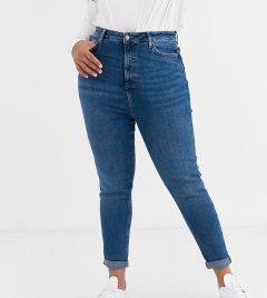 Синие джинсы в винтажном стиле New Look Curve-Голубой