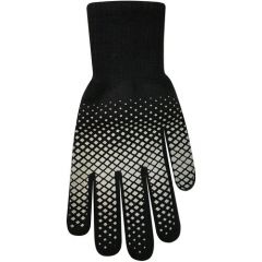 Мужские утепленные перчатки с аппликацией R-007DB. Размер 23, цвет черный