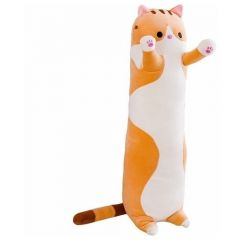 Мягкая игрушка кот-батон (Розовый, серый, коричневый)