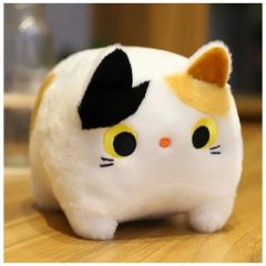 Мягкая игрушка Глазастый котик Кирпичик 40 см / квадратный котенок, белый