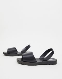 Черные сандалии из гибкого пластика ASOS DESIGN-Черный цвет
