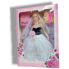 Кукла Барби в свадебном платье с аксессуарами 30 см