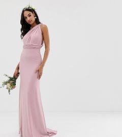 Эксклюзивное розовое платье-трансформер макси для подружки невесты TFNC-Розовый цвет
