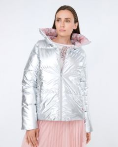 Куртка, р. 56, цвет серебрянный/розовый