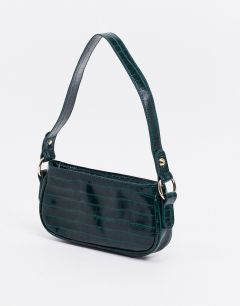 Зеленая сумка на плечо в стиле 90-х с эффектом крокодиловой кожи ASOS DESIGN-Зеленый