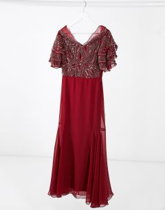 Красное платье макси с отделкой Virgos Lounge-Красный