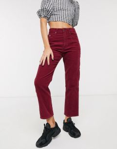 Вельветовые джинсы длиной до щиколотки с завышенной талией Tommy Jeans-Красный