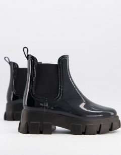 Черные непромокаемые ботинки-челси на массивной подошве ASOS DESIGN Giana-Черный