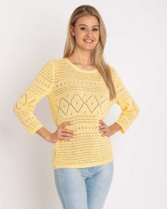 Пуловер, р. 50, цвет желтый