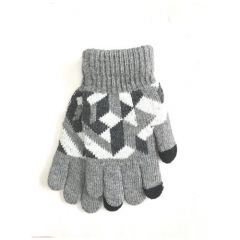 Перчатки Yo!, размер 15,5, серый, черный
