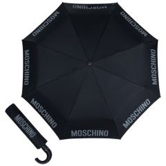 Зонт MOSCHINO, автомат, купол 123 см, 8 спиц, система «антиветер», черный