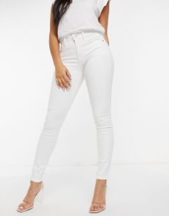 Белые зауженные джинсы с завышенной талией True Religion Halle-Белый
