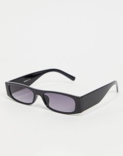 Черные прямоугольные солнцезащитные очки в пластиковой оправе My Accessories London-Черный цвет