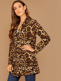 Стильный леопардовый пиджак