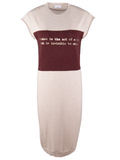 Кашемировое платье с принтом