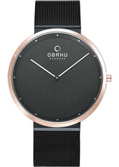 fashion наручные  мужские часы Obaku V230GXMBMB. Коллекция Ultra Slim