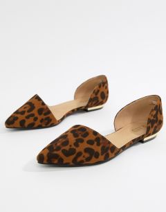 Туфли на плоской подошве с леопардовым принтом RAID-Мульти
