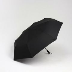 Зонт FABRETTI, автомат, 3 сложения, 10 спиц, черный