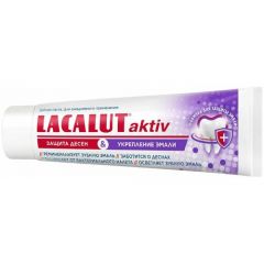 Lacalut aktiv защита десен и укрепление эмали зубная паста, 75 мл