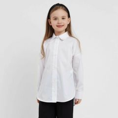 Школьная рубашка Minaku, размер 134 см, белый