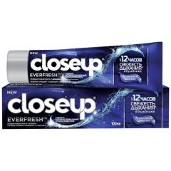 Зубная паста CloseUp Everfresh взрывной ментол, 100 мл, 132 г, синий