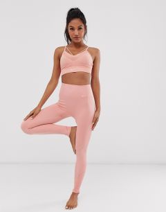 Розовые бесшовные леггинсы Nike Yoga-Розовый