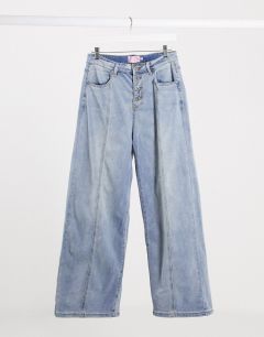 Голубые расклешенные джинсы с завышенной талией Fae-Синий