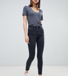 Черные выбеленные джинсы скинни с завышенной талией ASOS DESIGN Ridley-Черный