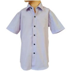 Школьная рубашка, размер 128, фиолетовый