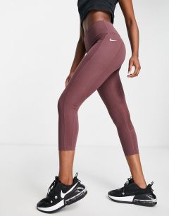 Фиолетовые леггинсы длиной 3/4 с технологией Dri-FIT Fast Nike Running-Фиолетовый цвет