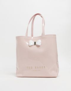 Розовая сумка с бантиком и логотипом Ted Baker-Розовый