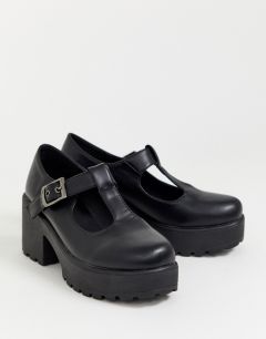 Туфли на каблуке из искусственной кожи с ремешком Koi Footwear-Черный