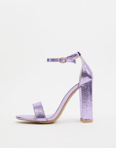 Лавандовые босоножки на блочном каблуке Glamorous-Фиолетовый