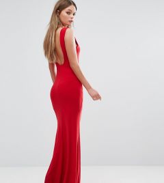 Платье макси с глубоким вырезом на спине Club L-Красный